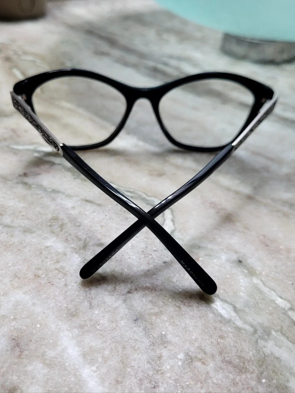 Guess by Marciano Black Cat-Eye Fashion Glasses